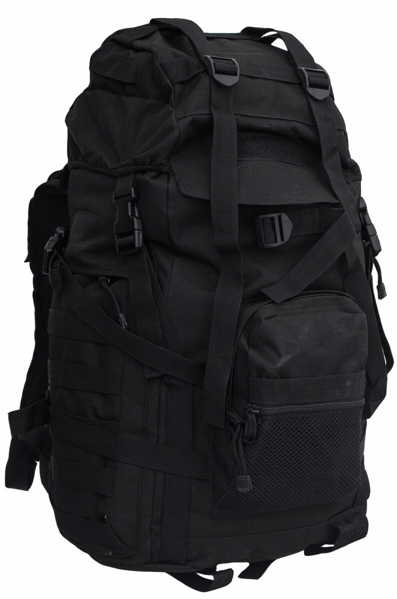 Большой тактический рюкзак (50 литров, черный) (CH-063)