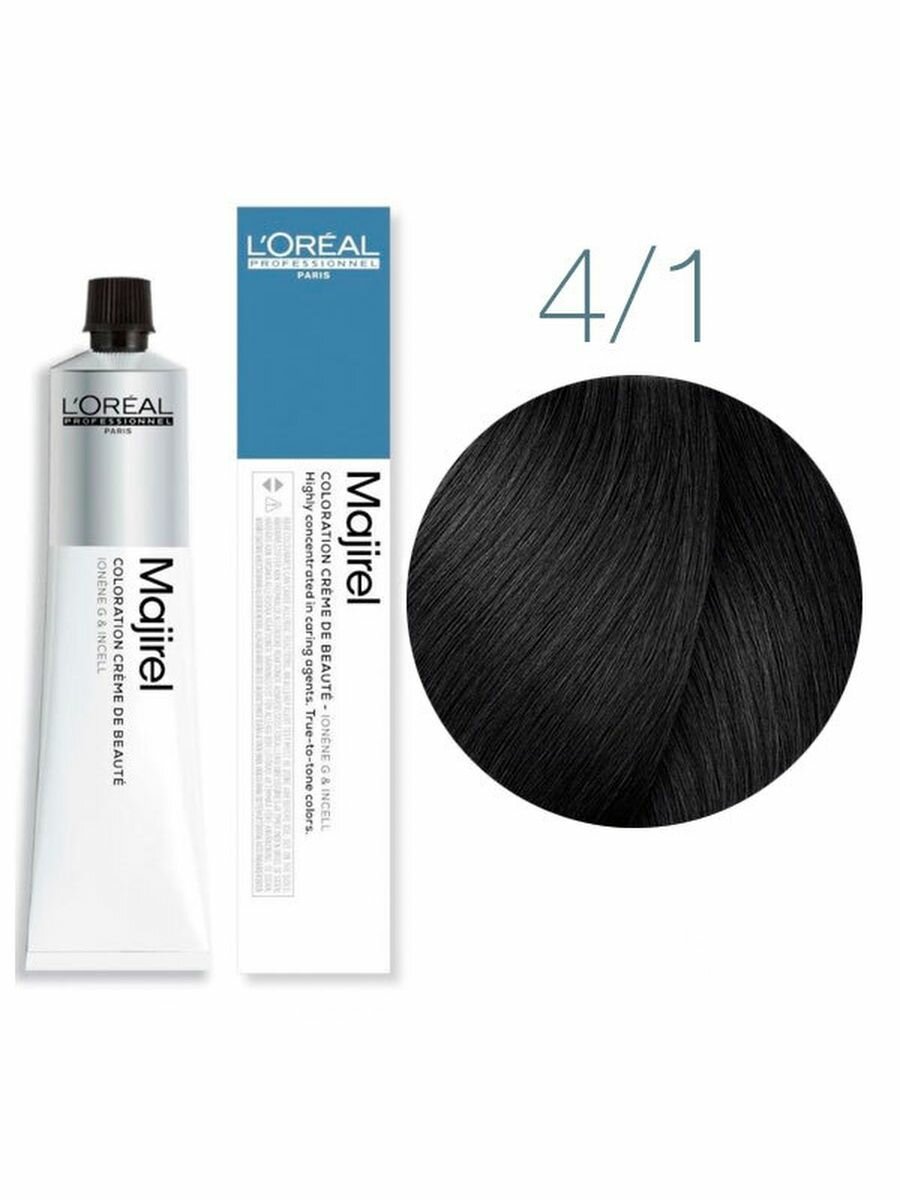 L'Oreal Professionnel Majirel Cool Inforced краска для волос, 4.1 шатен пепельный, 50 мл