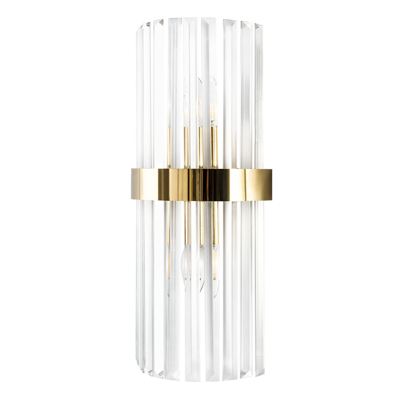 фото Настенный светильник Crystal Lux SORPRESA AP2 BRASS/TRANSPARENTE