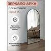 Зеркало интерьерное, Арка, с черной окантовкой, 100*50 см - изображение