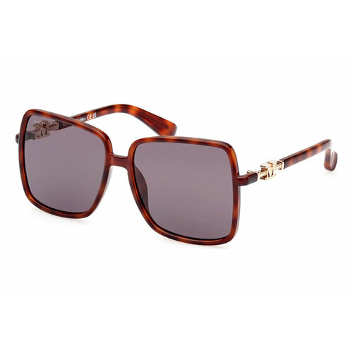Солнцезащитные очки , квадратные, оправа: пластик, с защитой от УФ, градиентные, для женщин, коричневый Max Mara. Цвет: коричневый/grey