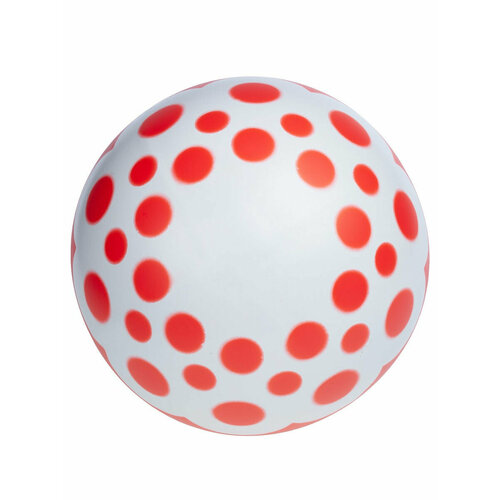 Мяч резиновый, d 200 (трафаретное окр-ие, красный/белый ) P4-200