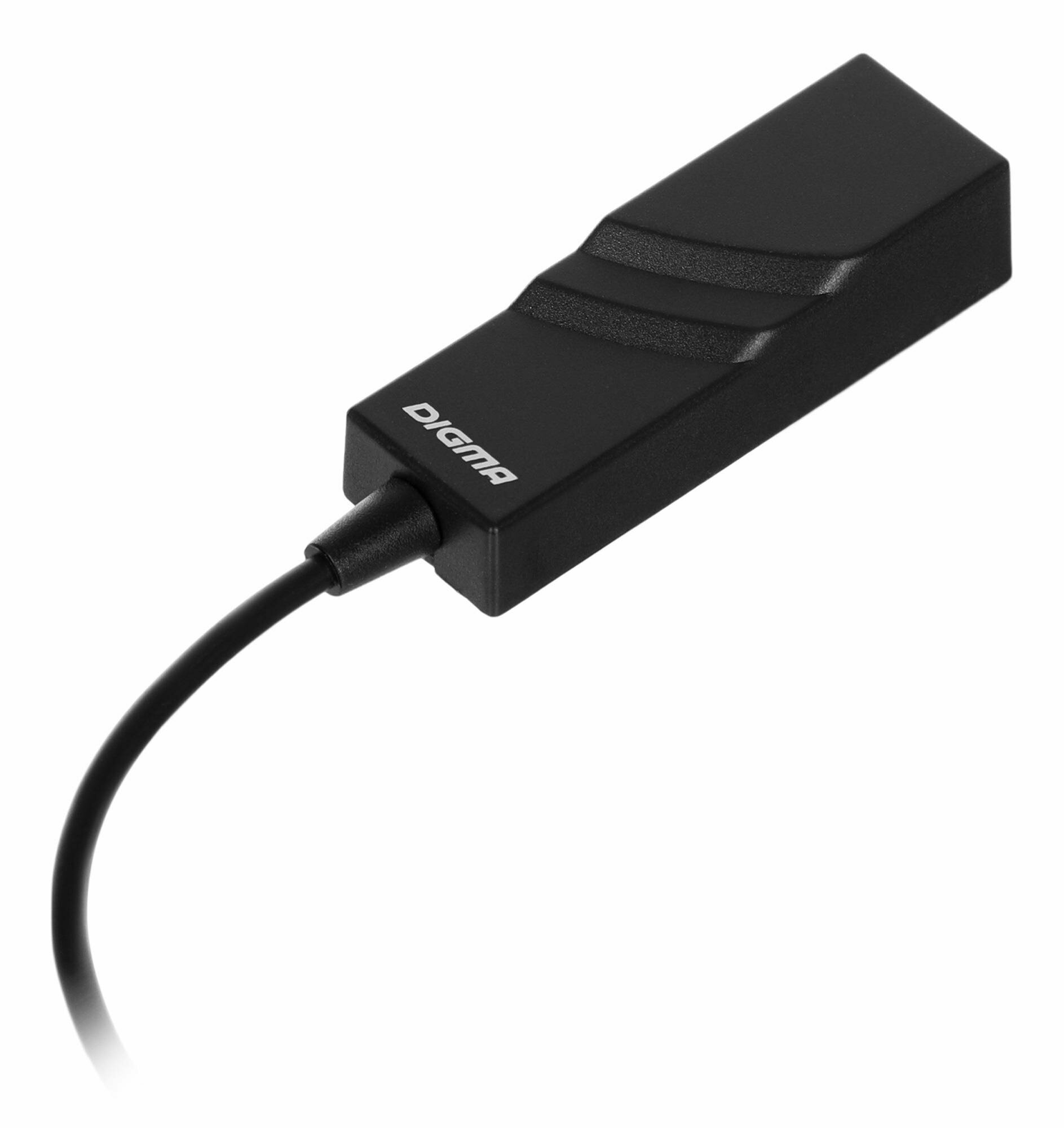 Сетевой адаптер Ethernet Digma D-USBC-LAN100 USB Type-C