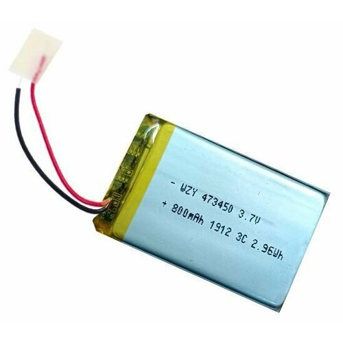Универсальная аккумуляторная батарея для регистратора / навигатора / портативной электроники Li-Pol, (50x34x3 мм), 2Pin, 3.7V, 800mAh