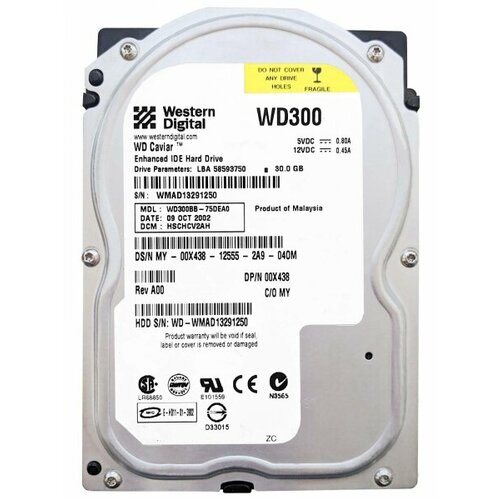 Жесткий диск Western Digital WD300BB 30Gb 7200 IDE 3.5 HDD жесткий диск western digital wd1600avjb 160gb 7200 ide 3 5 hdd