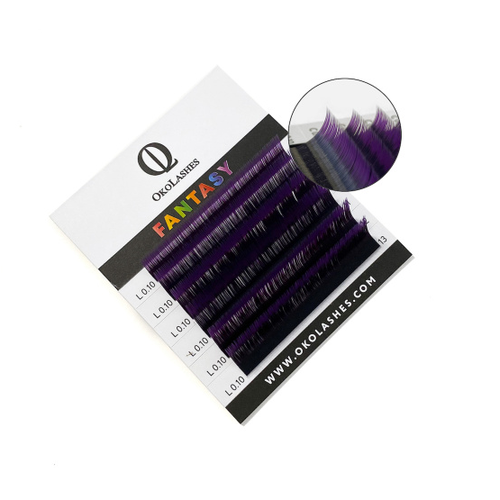 Oko Lashes Professional Fantasy mini черно-пурпурный L 0.10 7-12 mix