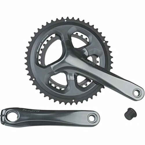 Система SHIMANO Tiagra FC 4700, 52/36T, 2x10 скоростей, 170мм, интегрированный вал с кареткой BSA, черная