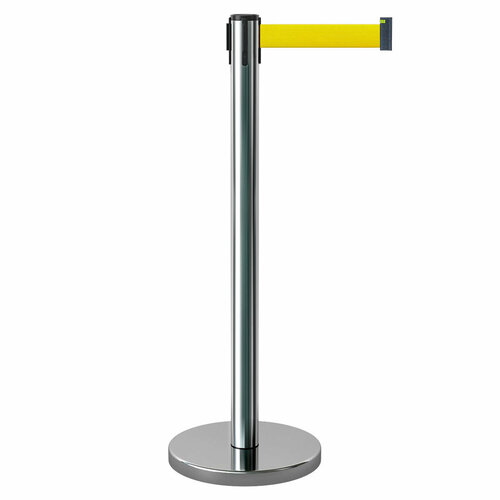 BarrierBelt® Имидж-стойка BarrierBelt® 01 с желтой лентой 3,65 метра