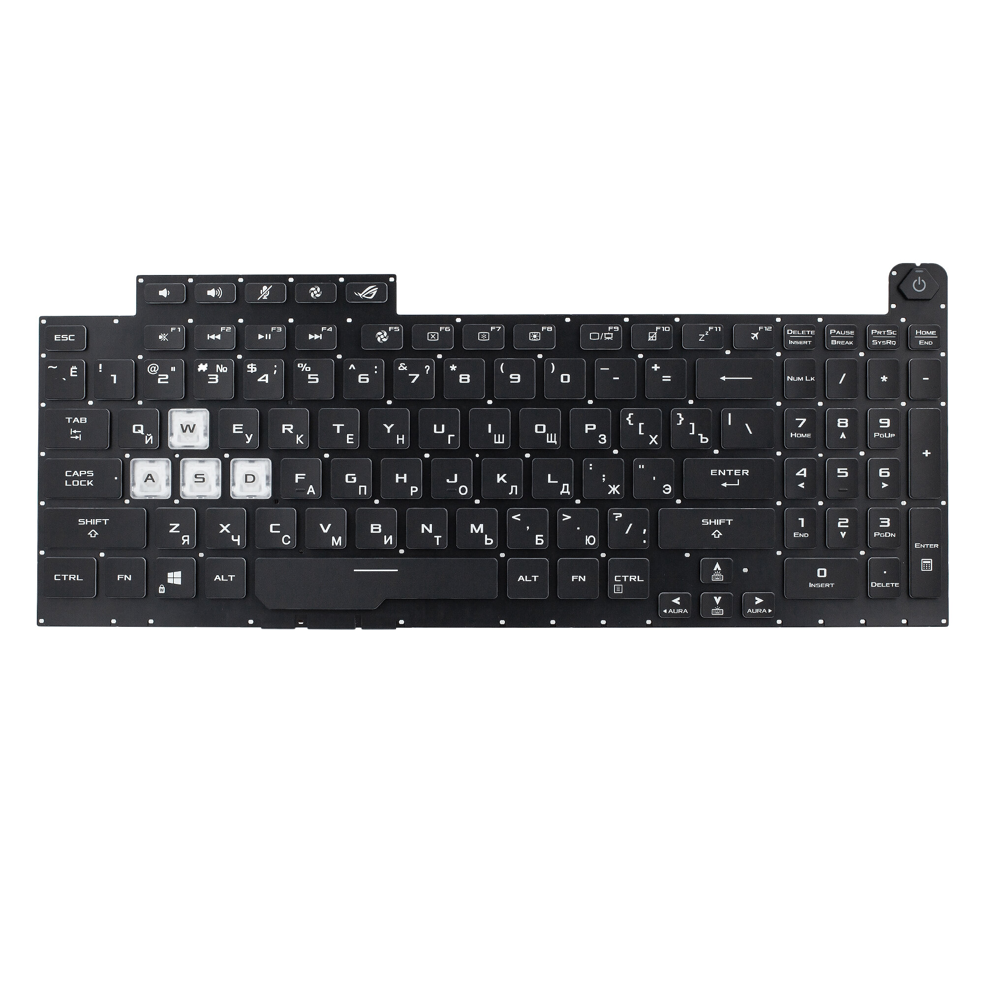 Клавиатура с RGB подсветкой для ноутбука Asus ROG Strix G731GW / G731GV / G731GU