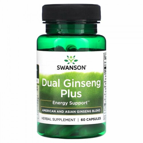 Swanson, Dual Ginseng Plus, 60 Capsules