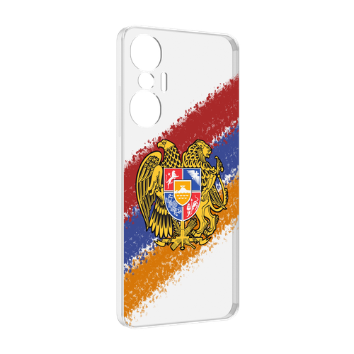 Чехол MyPads флаг герб Армении для Infinix Hot 20S задняя-панель-накладка-бампер чехол mypads герб флаг днр 1 для infinix hot 20s задняя панель накладка бампер