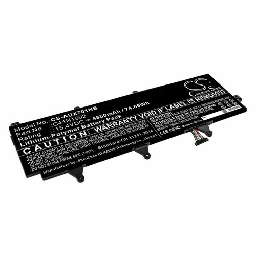 Аккумуляторная батарея CameronSino CS-AUX701NB для ноутбука Asus ROG Zephyrus S GX701, GX735 (C41N1802) 4850mAh