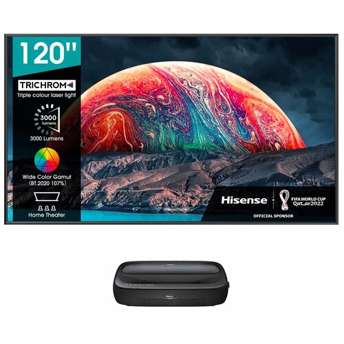 Ультракороткофокусный лазерный проектор Hisense 120L9G в комплекте с ALR экраном 120 44999900₽