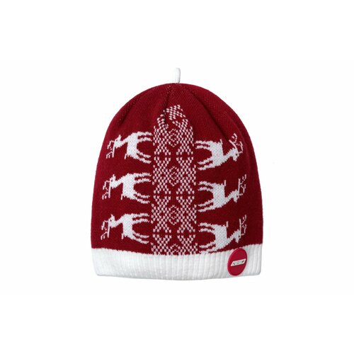 фото Шапка kv+, размер onesize, бордовый, белый