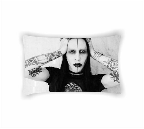 Подушка Marilyn Manson, Мэрилин Мэнсон №9, С одной стороны
