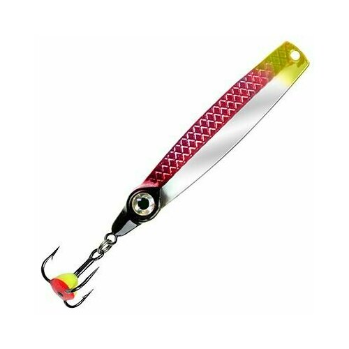 фото Блесна для рыбалки зимняя aqua фарт 14,0g, цвет 03 (серебро, красный флюрик, черный металлик) 1 штука