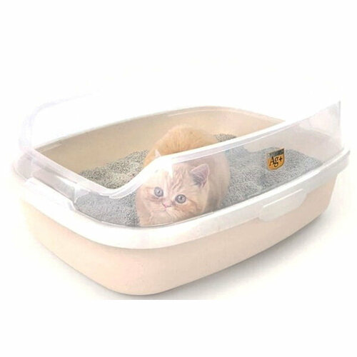 №1 Туалет для кошек с большими бортами с совком