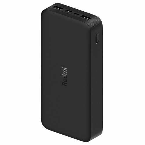 Внешний аккумулятор Xiaomi Redmi Power Bank 10000 (PB100LZM, черный) oxion внешний аккумулятор oxion 3 usb 10000 мач li ion 2 a пластик черный