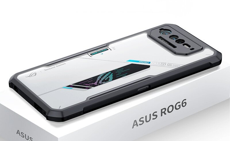 Чехол-накладка MyPads Labbri для Asus ROG Phone 6 / Phone 6D / Phone 6D Ultimate из силикона c прозрачной пластиковой задней стенкой с черной окаемкой - фотография № 2
