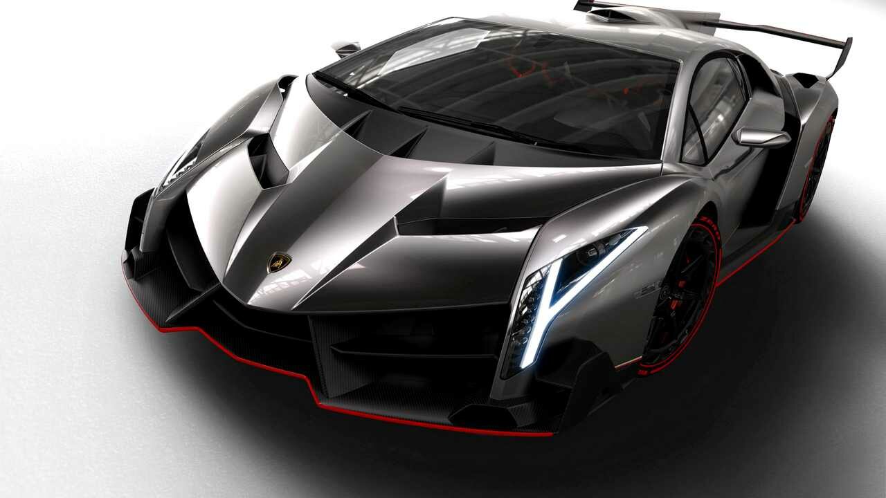 Картина на холсте 60x110 Альянс Лес "Новая машина Lamborghini Veneno" на подрамнике / интерьер/ декор