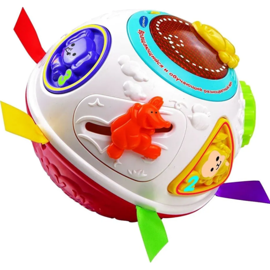 Разивающая игрушка Vtech 80-151566 Вращающийся и обучающий разноцветный мяч
