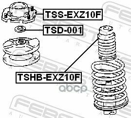Опора переднего амортизатора Febest TSS-EXZ10F — фото 7