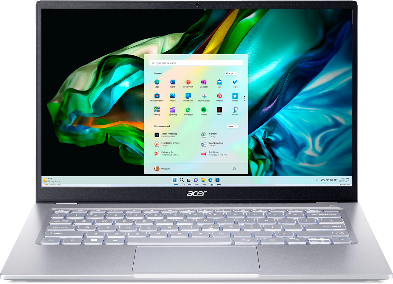 Ноутбук Acer NX.KG3CD.002 Ryzen 7 7730U/16GB/1TB SSD/14"/FHD/IPS/Win11Home/Silver - фото №1