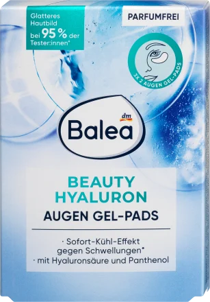 Патчи для глаз с охлаждающим эффектом и Гиалуроновой кислотой Augen Gel-Pads Beauty Hyaluron BALEA