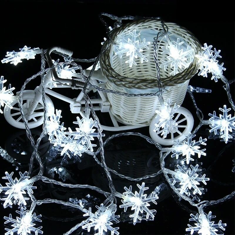 Светодиодная гирлянда "Снежинка". 3 м / 20 лампочек