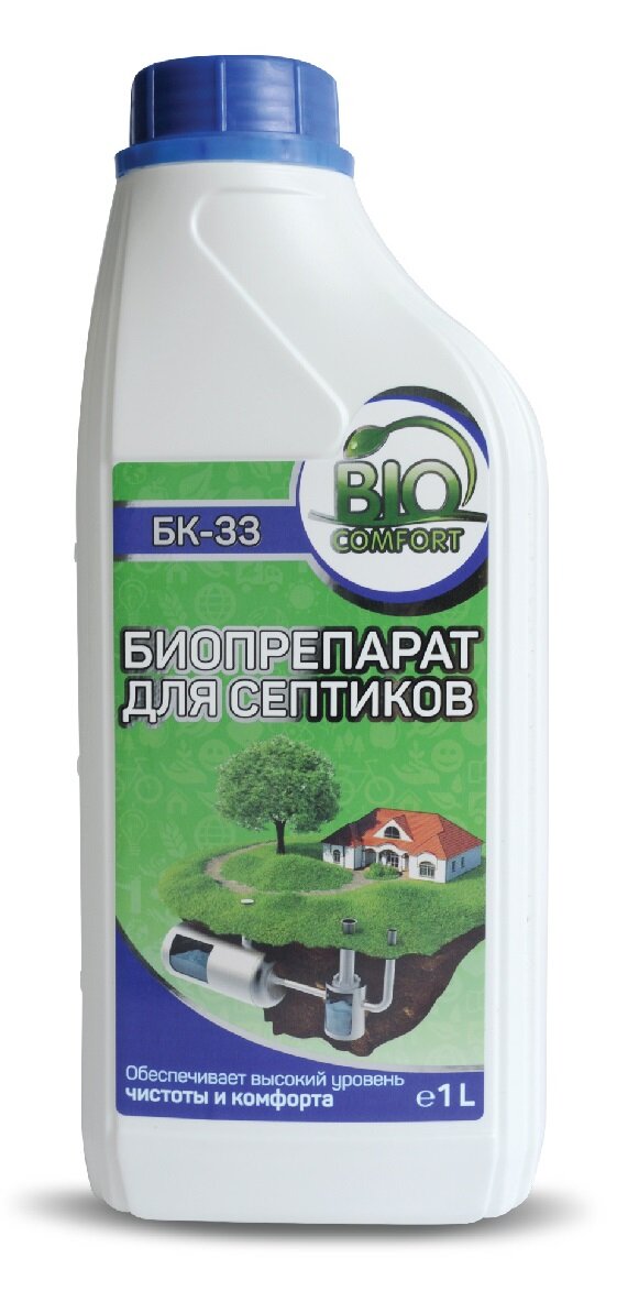 Жидкости И Наполнители Для Биотуалетов Биопрепарат для септиков БК-33 (1л)