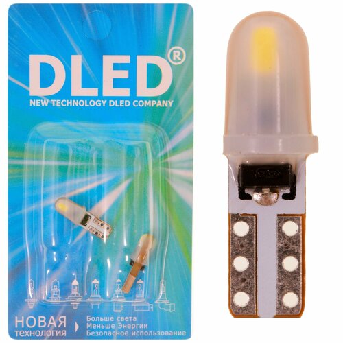 LED автомобильная лампа T5 - 2 SMD 3014 (Белая) (10 шт.)