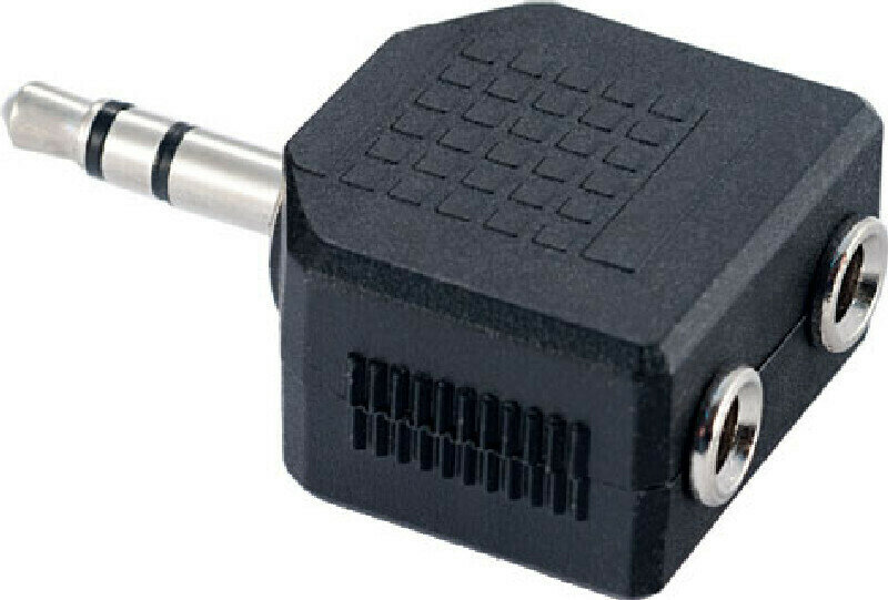 Кабель-переходник (адаптер) PERFEO Переходник Jack 3.5 миллиметра вилка - 2xJack 3.5 мм розетка, стерео-аудио (A7008) 4 штуки