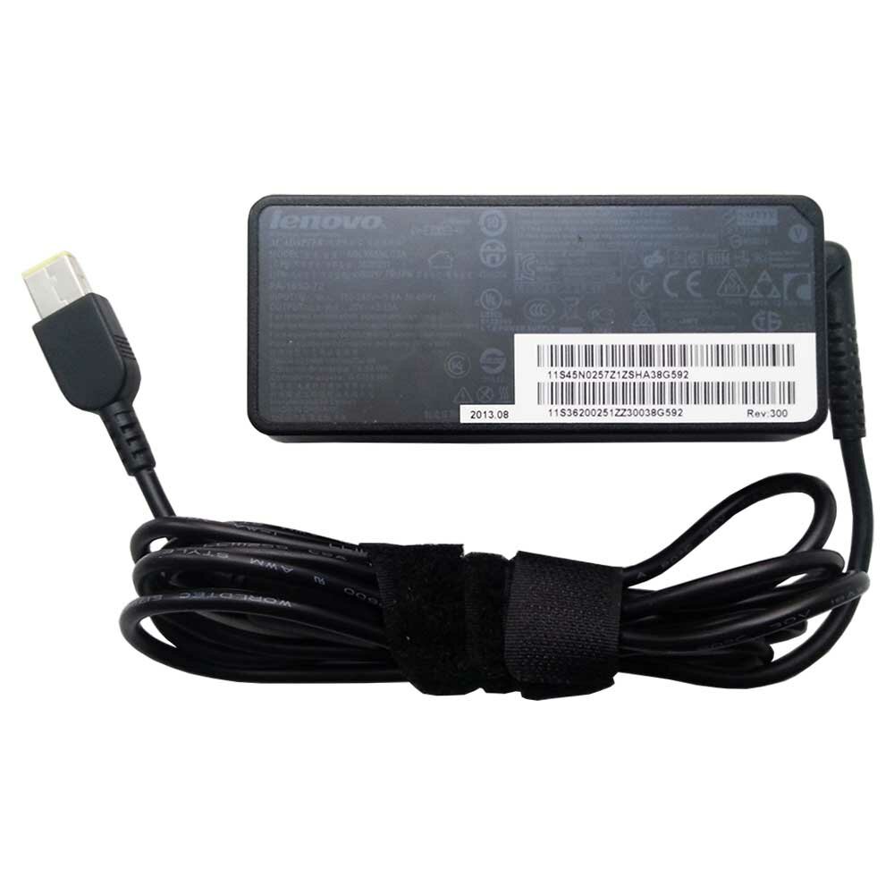 фото Блок питания для ноутбука Lenovo прямоугольный разъем, 65W (20V, 3.25A) без сетевого кабеля
