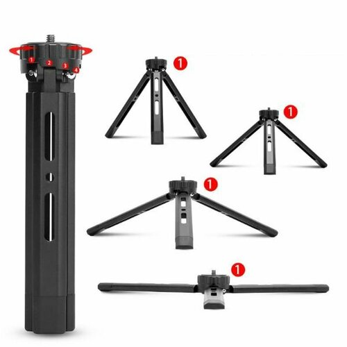 Штатив тренога из алюминиевого сплава 14 и 4 уровня фиксаций DSLR ILDC insta360 1670₽