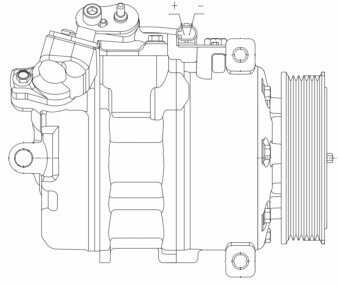 Компрессор кондиционера для автомобилей BMW 5 (E60) (03-) 2.5i/3.0i LCAC 26E6 LUZAR