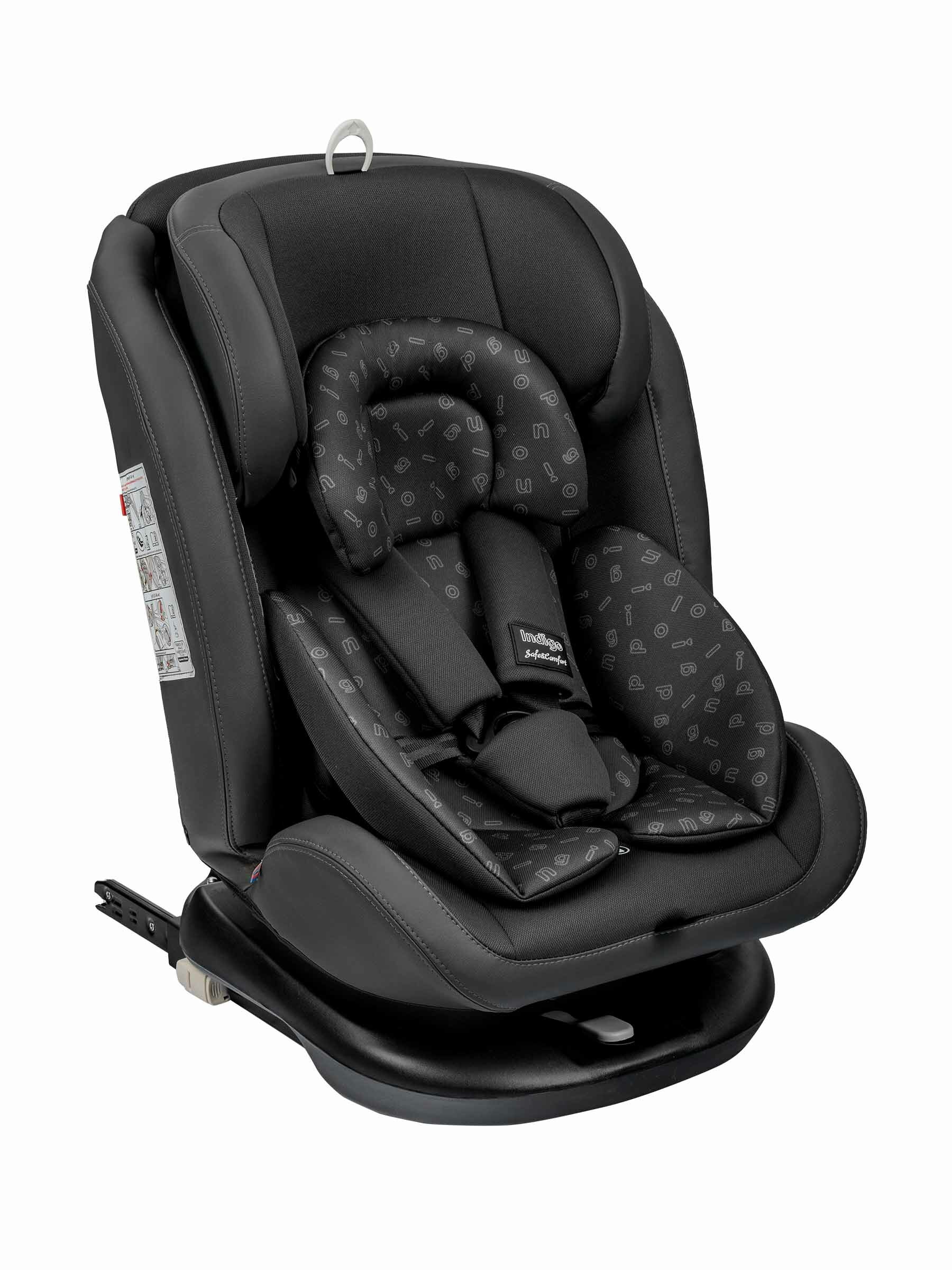 Автокресло Indigo Advanced Isofix растущее, поворотное 0-36 кг, темно-серый