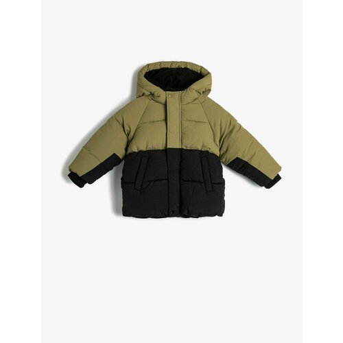 куртка zara размер 18 24 месяцев 92 cm хаки Пуховик KOTON, размер 18-24 месяцев, хаки