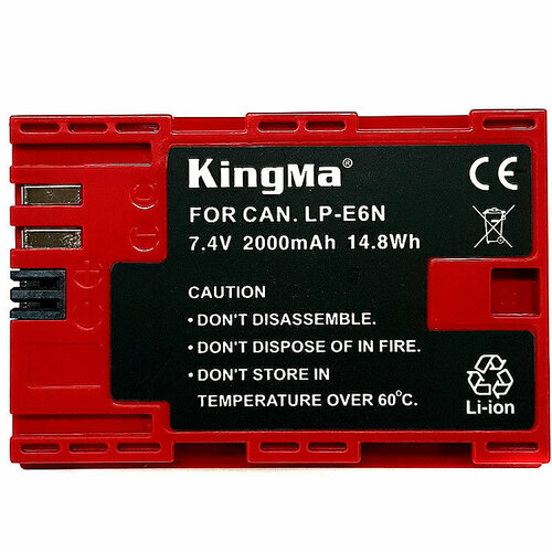 Аккумулятор Kingma LP-E6 N (2000 mAh) для LP-E6 батарейный блок travor для canon 7d mark ii