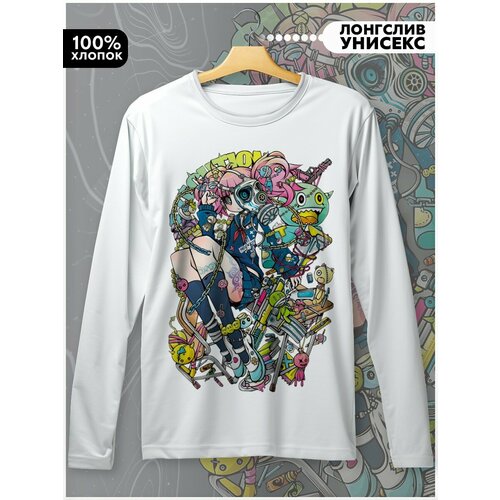 фото Лонгслив hypnotica, размер l, белый