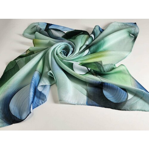 фото Платок , желтый, зеленый barhatiglam