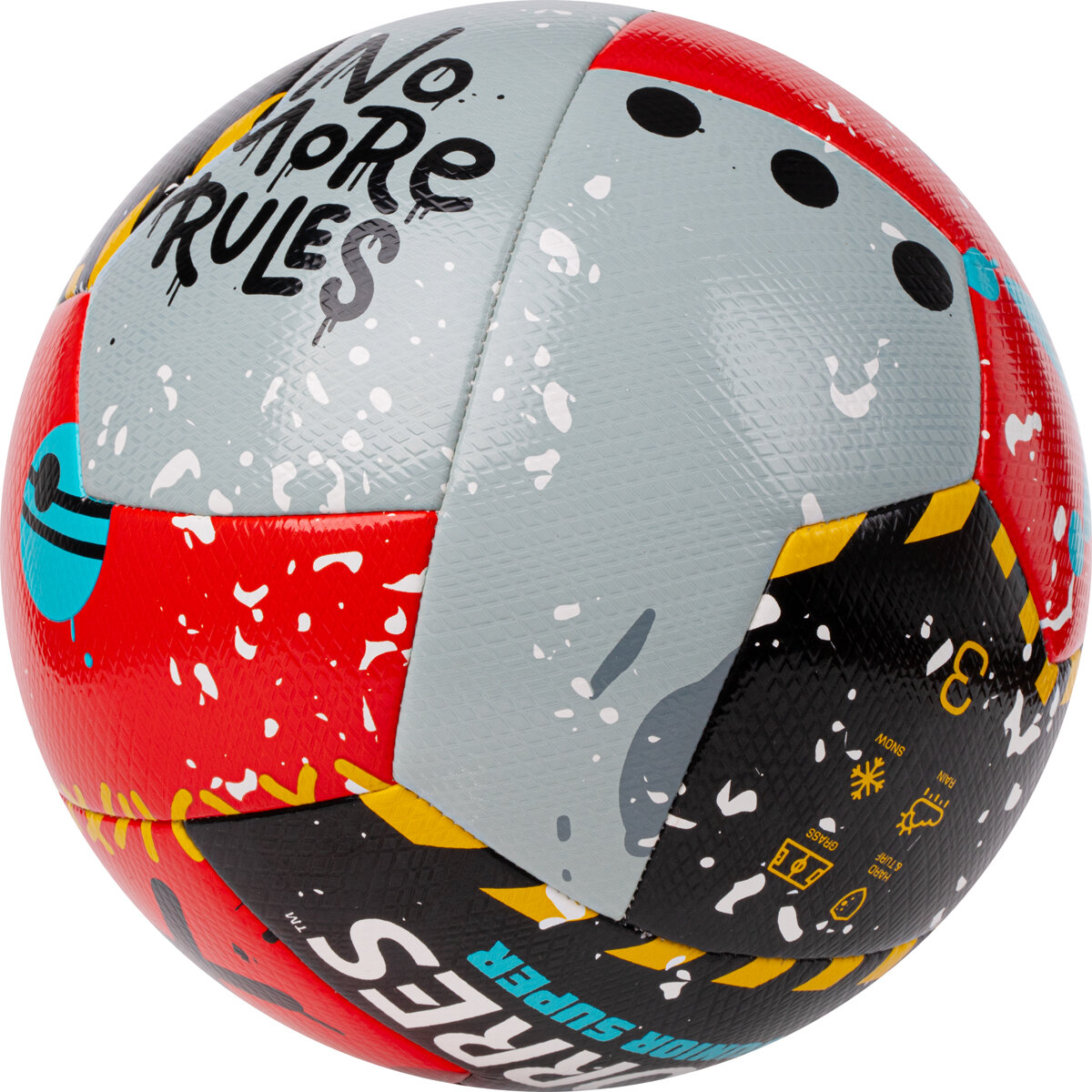 Мяч футбольный TORRES Junior-3 Super NEW гибридный, размер 3 (5-8 лет) поставляется накаченным