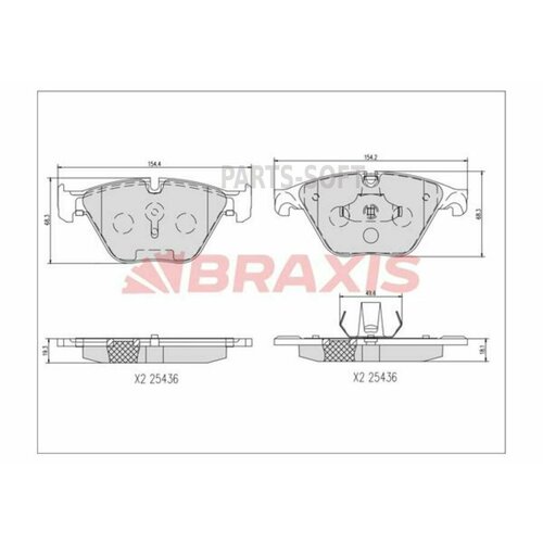 BRAXIS AA0738 AA0738_Колодки тормозные дисковые передние комплект