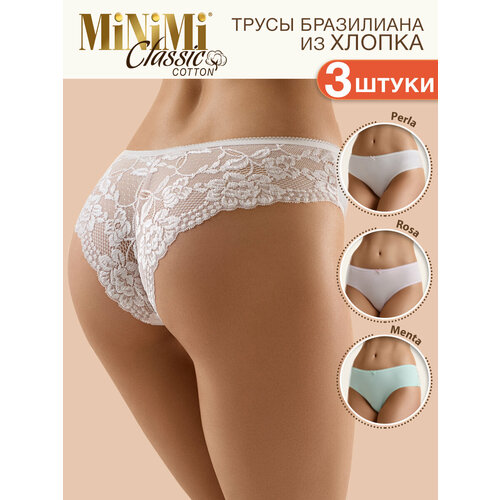 Трусы MiNiMi, 3 шт., размер 42, мультиколор