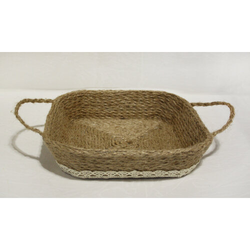 Корзинка декоративная джутовая