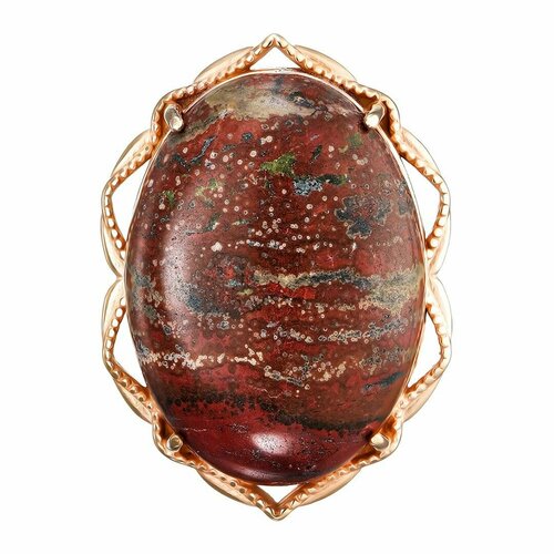 Подвеска UVI Ювелирочка, серебро, 925 проба, золочение, яшма