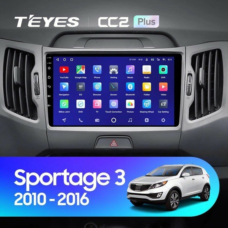 Штатная магнитола Teyes CC2 Plus 6/128 Kia Sportage 3 SL (2010-2016) Тип-B