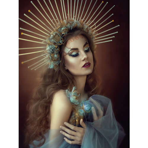 Картина на стекле Модель в короне AG 40-215 40x50 см 6750₽