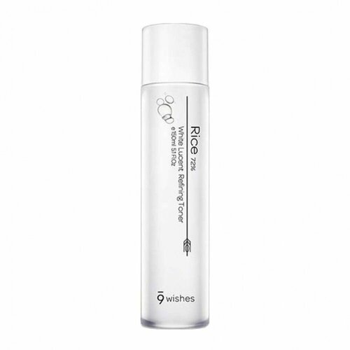 9 WISHES Тонер для сияния кожи лица Rice 72 Refining Toner