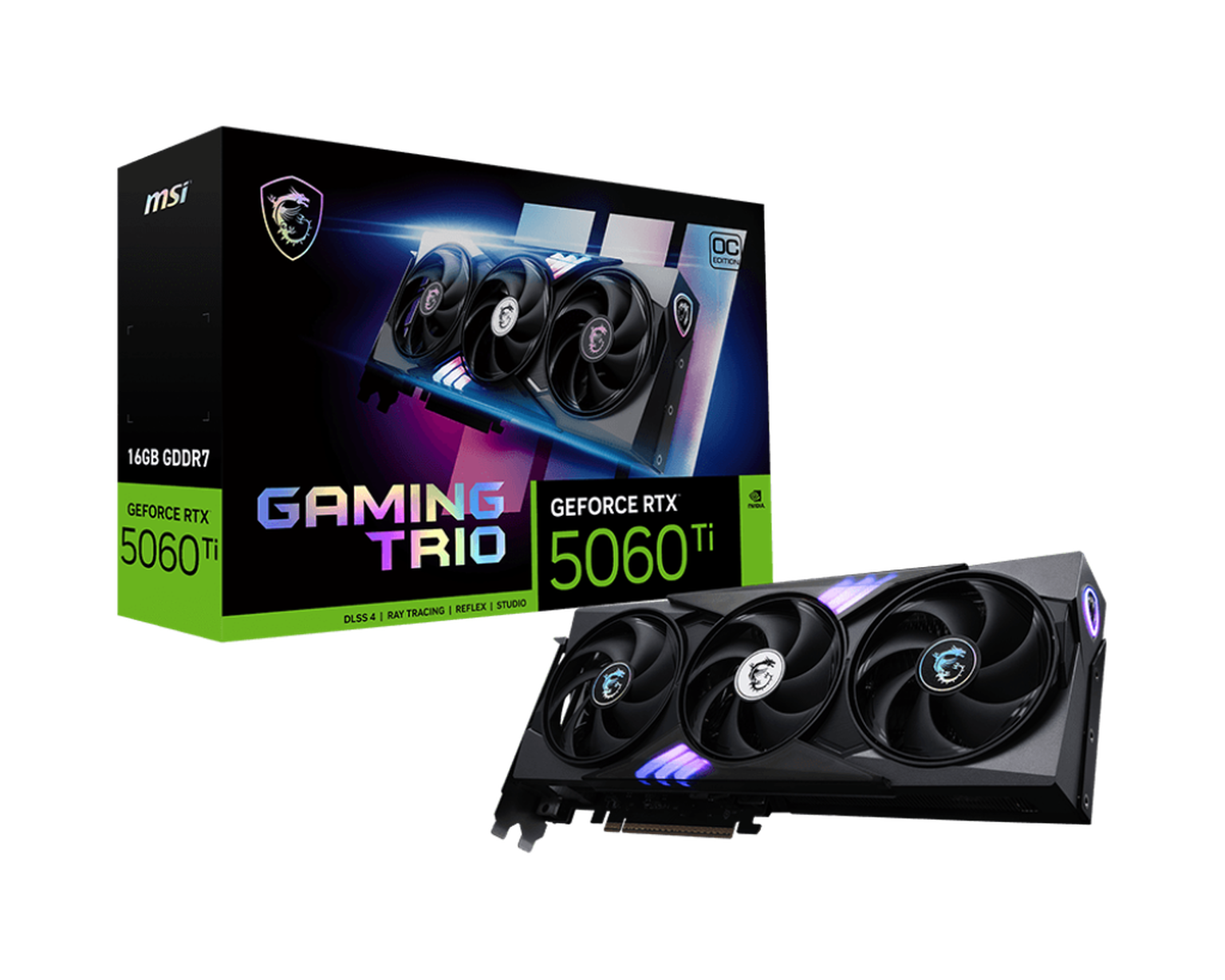 Видеокарта MSI GeForce RTX 5060 Ti GAMING TRIO OC 16GB (G506T-16GTC)
