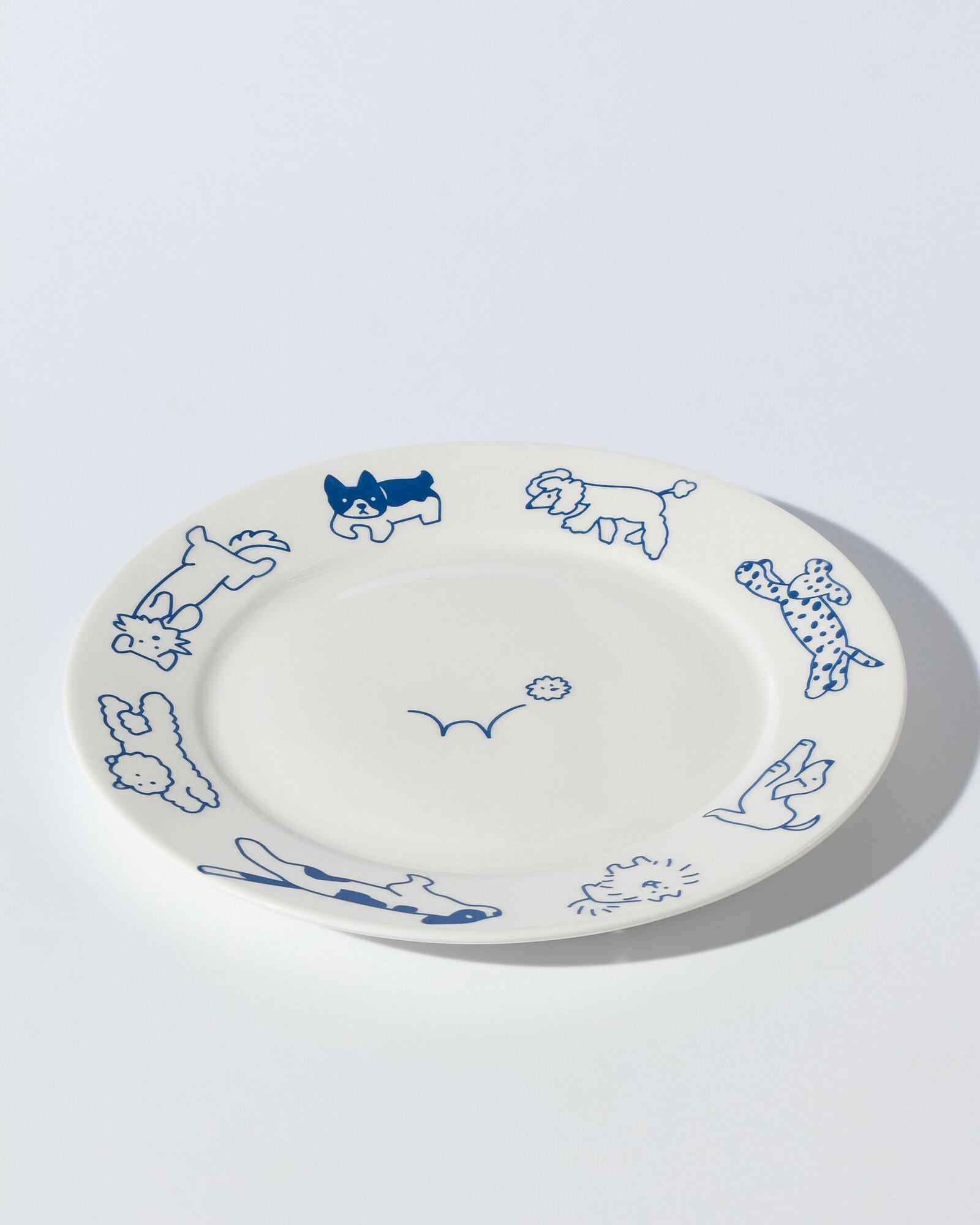 Тарелка "Собака", керамическая, для СВЧ и посудомойки, белая, 21см — фото 1